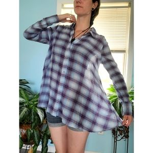 Free people gauze button up